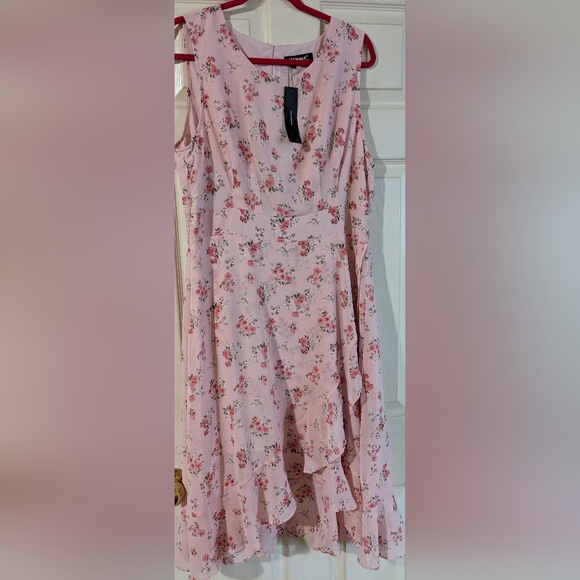 Allegra K Pink Floral Dress XL- NWT! - Picture 1 of 5